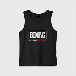 Майка детская хлопок Boxing good night, цвет: черный