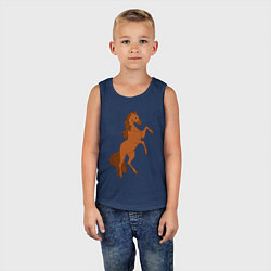 Майка детская хлопок Лошадка на задних ногах, цвет: тёмно-синий — фото 2