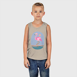 Майка детская хлопок Фламинго, цвет: миндальный — фото 2