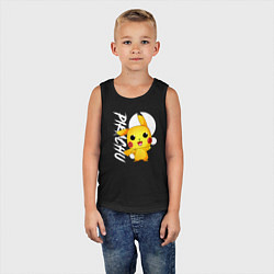 Майка детская хлопок Funko pop Pikachu, цвет: черный — фото 2