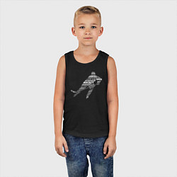 Майка детская хлопок Хоккей - на разных языках мира, цвет: черный — фото 2