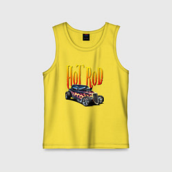 Майка детская хлопок Hot Rod - Power, цвет: желтый