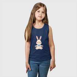 Майка детская хлопок Good bunny, цвет: тёмно-синий — фото 2