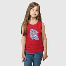 Майка детская хлопок Водяной кролик- символ Нового 2023 года, цвет: красный — фото 2