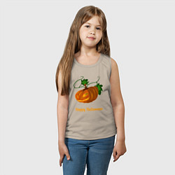 Майка детская хлопок Trembling pumpkin, цвет: миндальный — фото 2