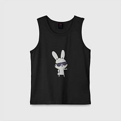 Майка детская хлопок Cool rabbit, цвет: черный