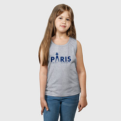 Майка детская хлопок PSG Мбаппе, цвет: меланж — фото 2