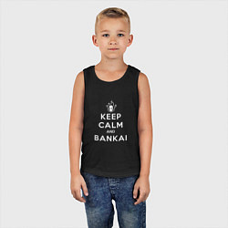 Майка детская хлопок Keep calm and bankai - Bleach, цвет: черный — фото 2