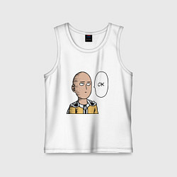 Майка детская хлопок Saitama - OK, цвет: белый
