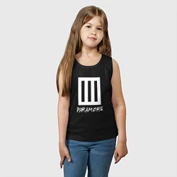 Майка детская хлопок Paramore логотип, цвет: черный — фото 2