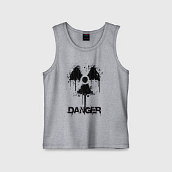 Детская майка Danger radiation symbol
