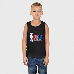 Майка детская хлопок NBA - big logo, цвет: черный — фото 2