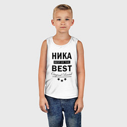 Майка детская хлопок Ника best of the best, цвет: белый — фото 2