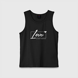Майка детская хлопок Love all day, цвет: черный