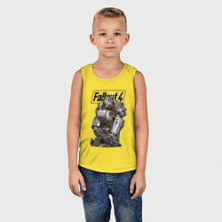 Майка детская хлопок Paladin Danse of the Brotherhood of Steel Fallout, цвет: желтый — фото 2