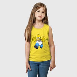 Майка детская хлопок Сердитый Гомер Симпсон - крутой чувак, цвет: желтый — фото 2
