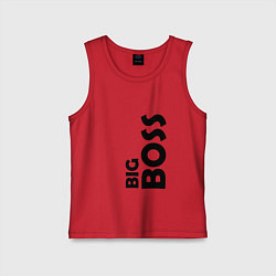 Майка детская хлопок BIG BOSS - темная, цвет: красный