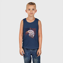 Майка детская хлопок American eagle, цвет: тёмно-синий — фото 2