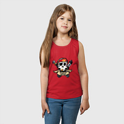 Майка детская хлопок Пиратские воины, цвет: красный — фото 2