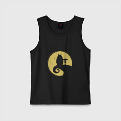 Майка детская хлопок Тоторо в ночи, цвет: черный