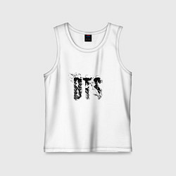 Майка детская хлопок BTS logo, цвет: белый