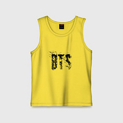 Майка детская хлопок BTS logo, цвет: желтый