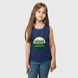 Майка детская хлопок Milwaukee basketball, цвет: тёмно-синий — фото 2