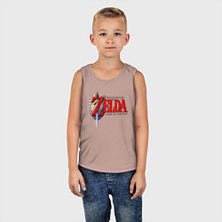 Майка детская хлопок The Legend of Zelda game, цвет: пыльно-розовый — фото 2