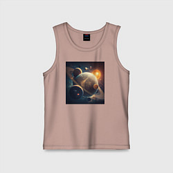 Майка детская хлопок Вся красота космоса, цвет: пыльно-розовый