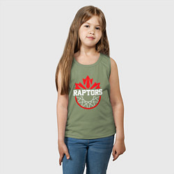 Майка детская хлопок Торонто Рэпторс, цвет: авокадо — фото 2