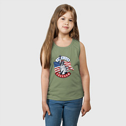 Майка детская хлопок American freedom, цвет: авокадо — фото 2