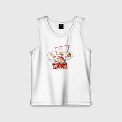 Майка детская хлопок Домашние питомцы, цвет: белый