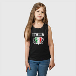 Майка детская хлопок Italy map, цвет: черный — фото 2
