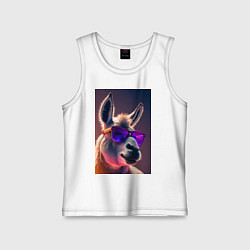 Детская майка Лама в очках