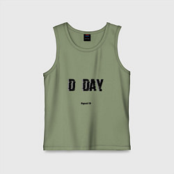 Майка детская хлопок D DAY Agust D, цвет: авокадо