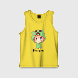 Майка детская хлопок Оленька - Майнкрафт, цвет: желтый