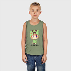 Майка детская хлопок Томочка - Майнкрафт, цвет: авокадо — фото 2