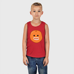 Майка детская хлопок Весёлый апельсин, цвет: красный — фото 2