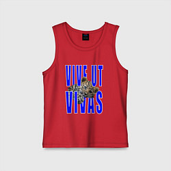 Майка детская хлопок Vive ut vivas, цвет: красный