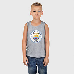 Майка детская хлопок Manchester City FC, цвет: меланж — фото 2