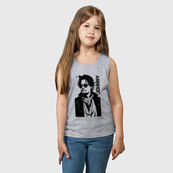 Майка детская хлопок Johnny Depp - graphics, цвет: меланж — фото 2