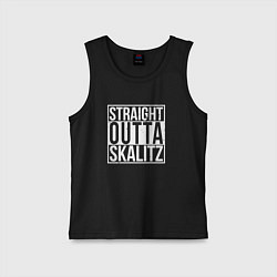 Майка детская хлопок Straight outta Skalitz, цвет: черный