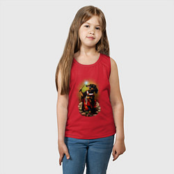 Майка детская хлопок Такса Волшебник колдует, цвет: красный — фото 2