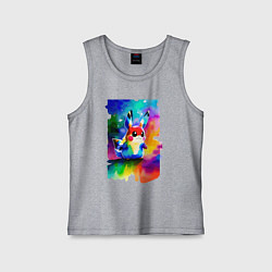 Детская майка Акварельный Пикачу - поп-арт