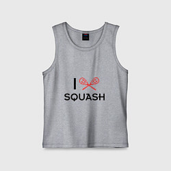 Майка детская хлопок I Love Squash, цвет: меланж