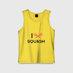 Майка детская хлопок I Love Squash, цвет: желтый