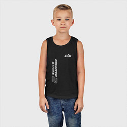 Майка детская хлопок Counter strike 2 - логотип, цвет: черный — фото 2