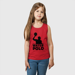 Майка детская хлопок Водное поло, цвет: красный — фото 2