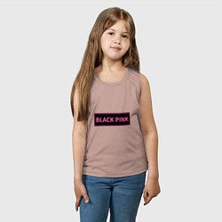 Майка детская хлопок Логотип Блек Пинк, цвет: пыльно-розовый — фото 2