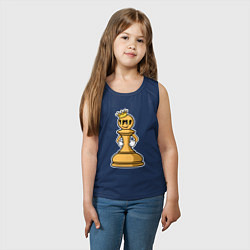 Майка детская хлопок Шахматная пешка InChess, цвет: тёмно-синий — фото 2
